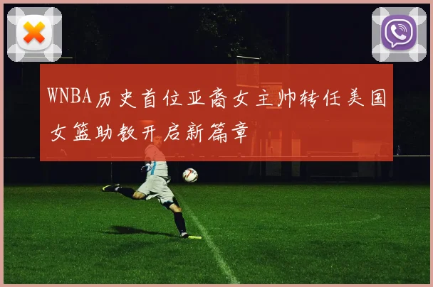 WNBA历史首位亚裔女主帅转任美国女篮助教开启新篇章